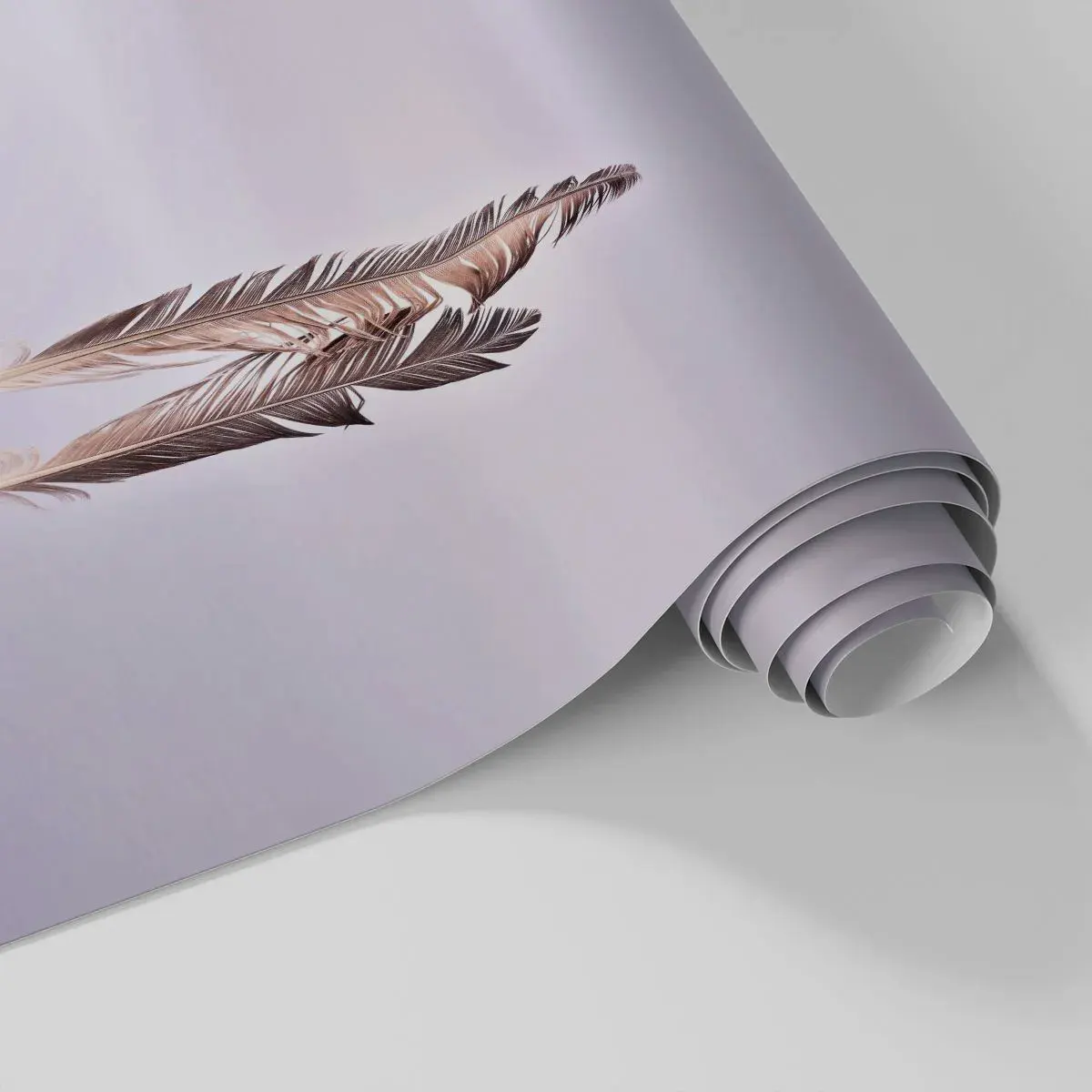 Fototapet på mål Selvklæbende Deluxe Sticker - Mod intetheden - Fuglefjer, Stykke, Grafik