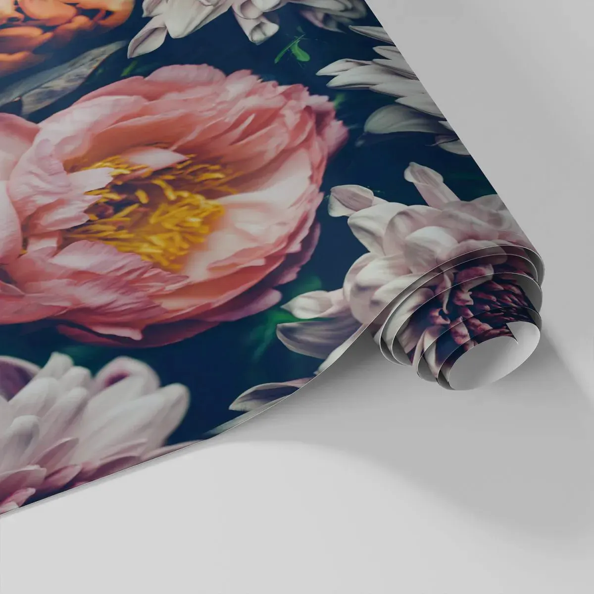 Tapet Autoadeziv Deluxe Sticker - Cu splendoare barocă - Flori, Bujor, Buchet de flori - 300x210 cm