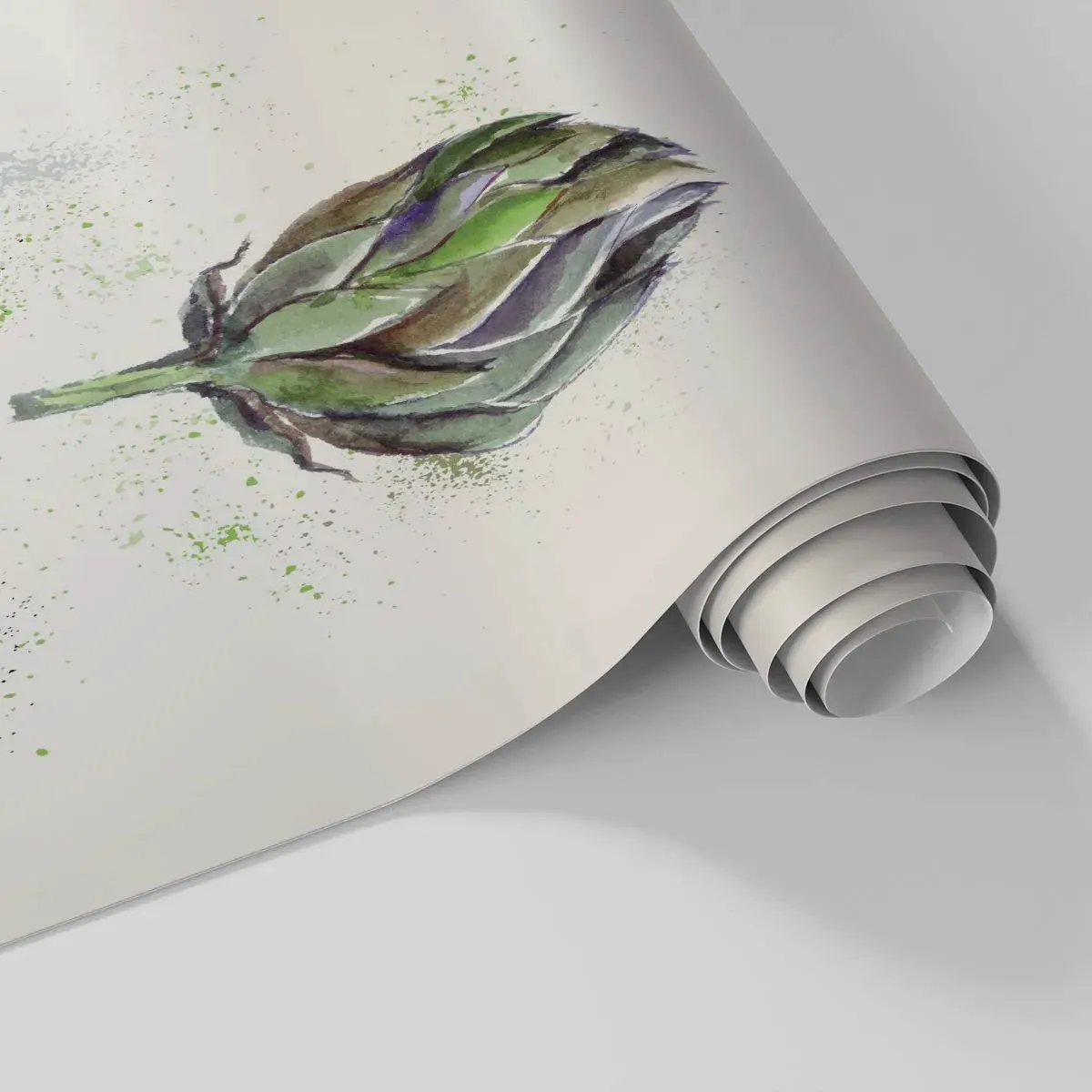 Öntapadós Fotótapéta Deluxe Sticker - Eviva zöldségek! - Articsóka, Konyha, Vízfestmény - 500x350 cm