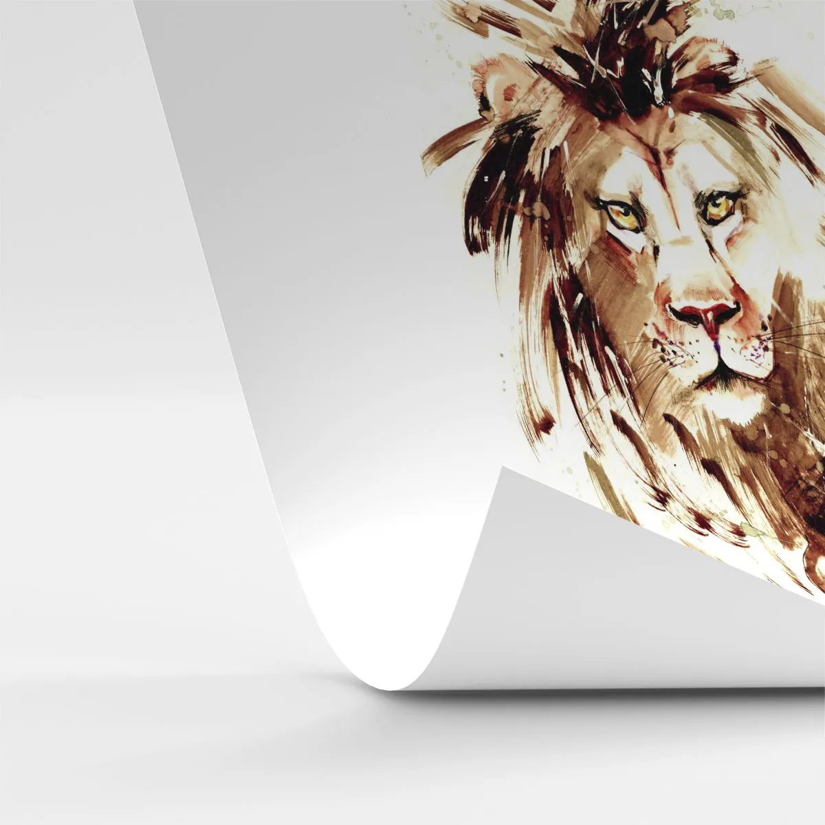 Papier Peint Photo Standard Eco - Force et dignité - Animaux, Lion, Abstraction - 250x175 cm