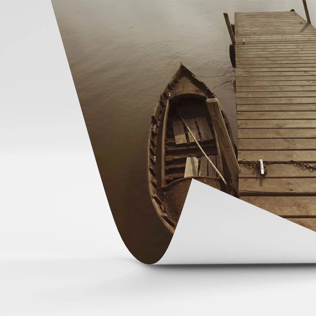 Fototapet Standard Eco - Stora lugnet - Landskap, Sjö, Träbro - 400x280 cm