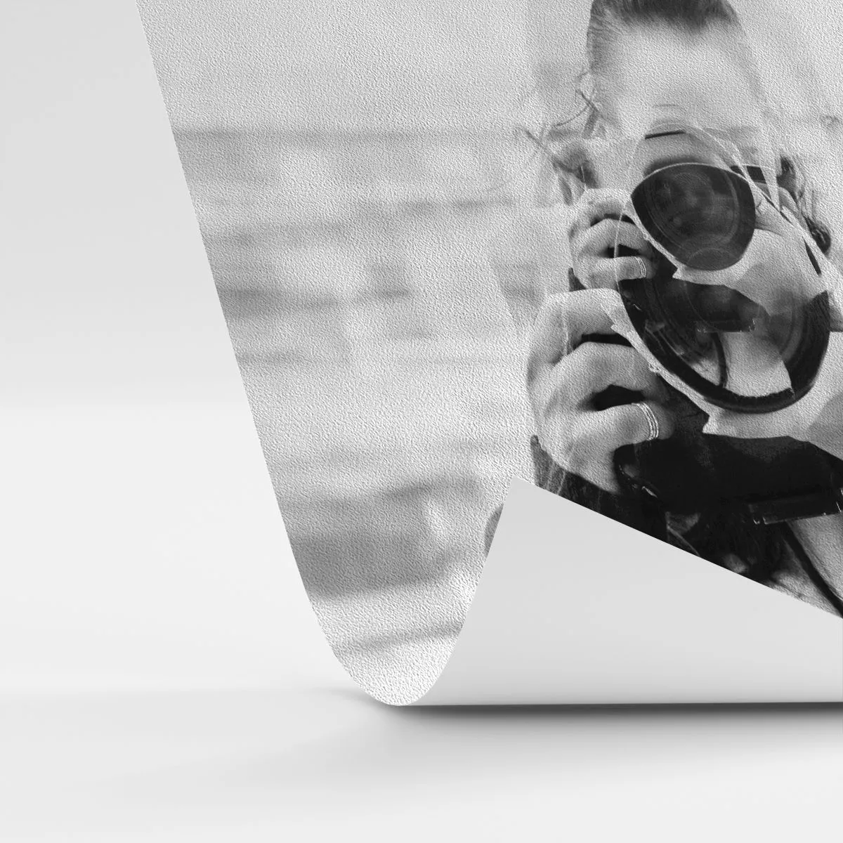 Photo Wallpaper Premium Sand - Creator and the Creation - Abstraction, Photographer, Woman - 100x70 cm