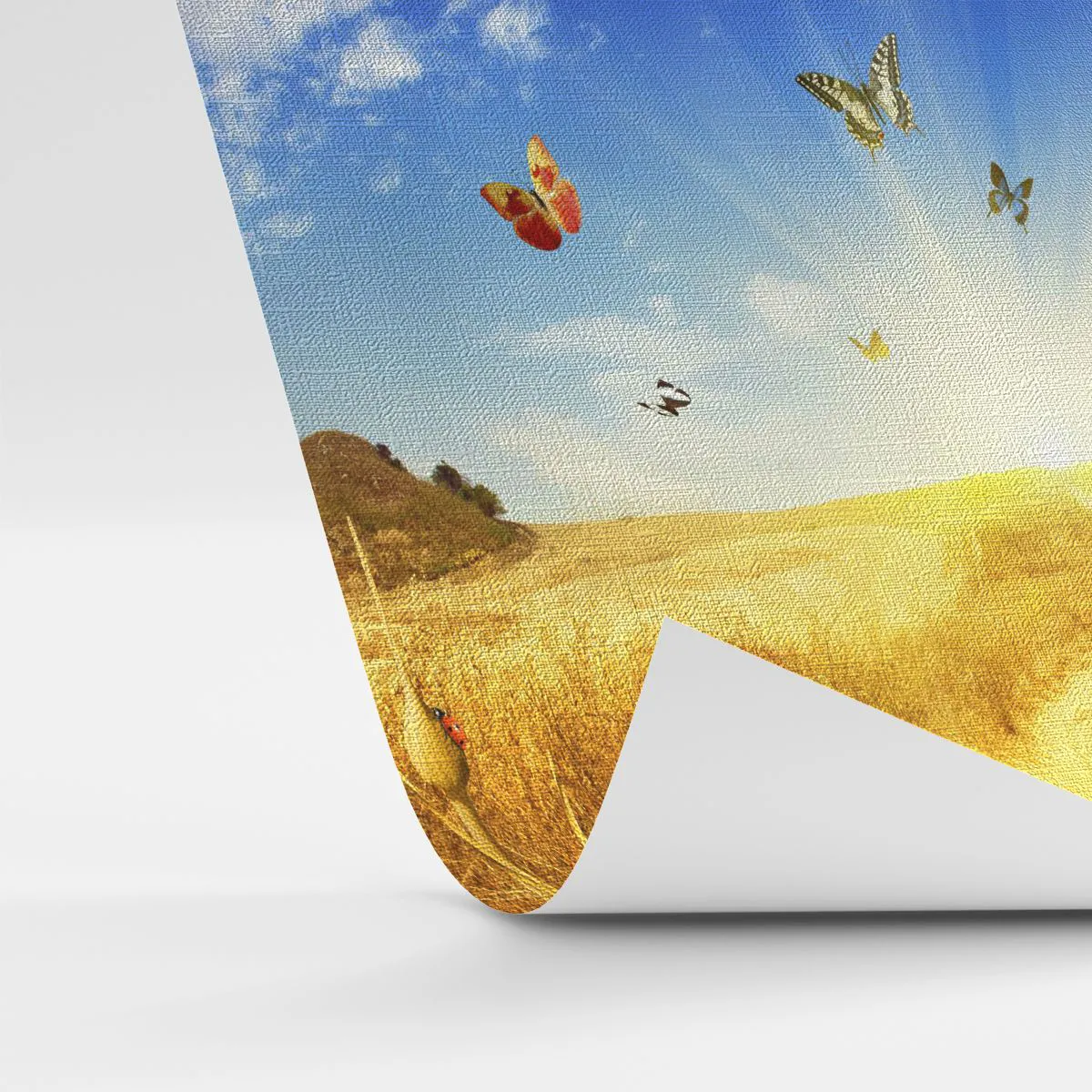 Maßgeschneiderte Fototapete Premium Canvas - Und wie kann man den Sommer nicht lieben? - Landschaft, Schmetterlinge, Natur