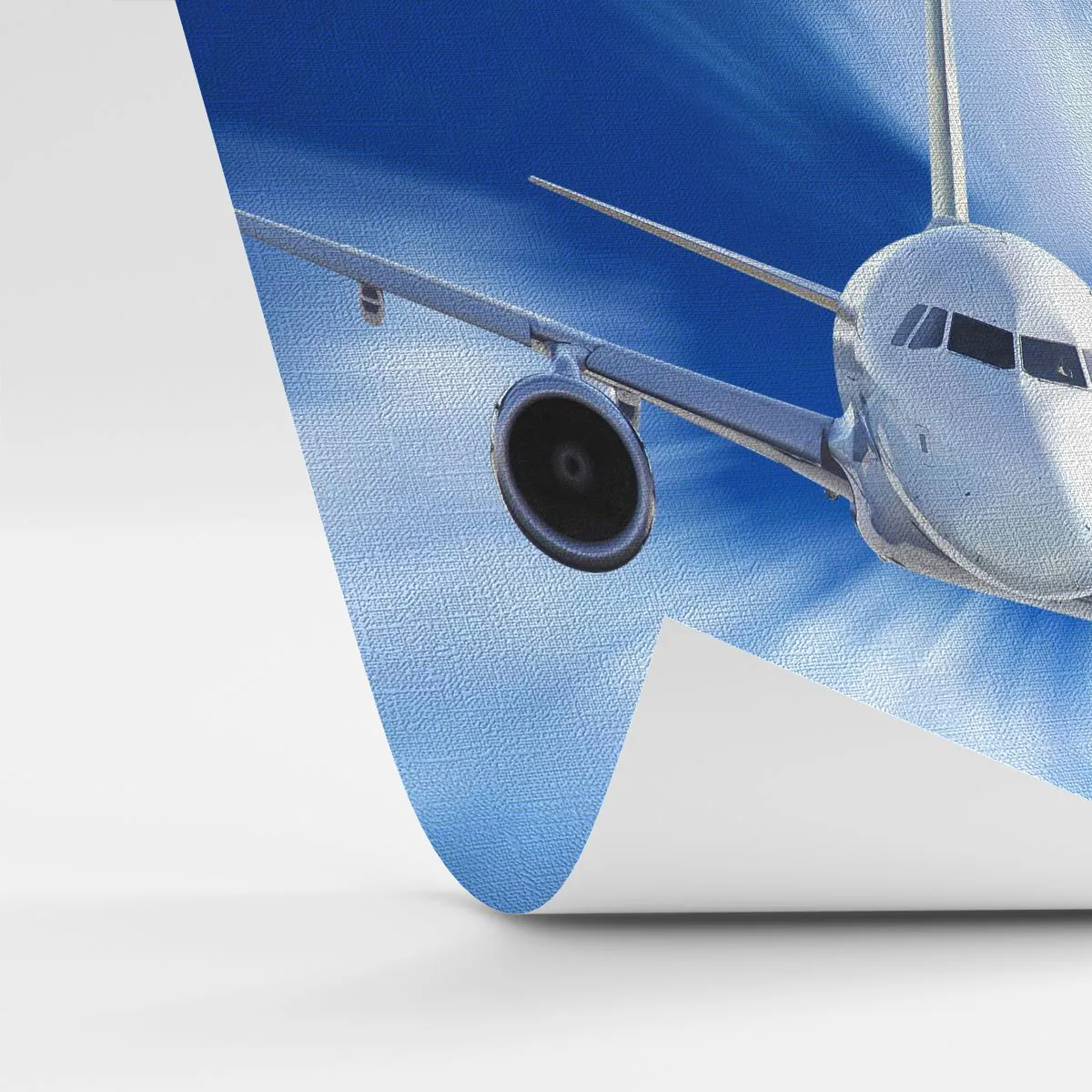 Tapet Premium Canvas - Mai repede decât vântul pe cer - Avion, Avioane, Călătorii - 500x350 cm