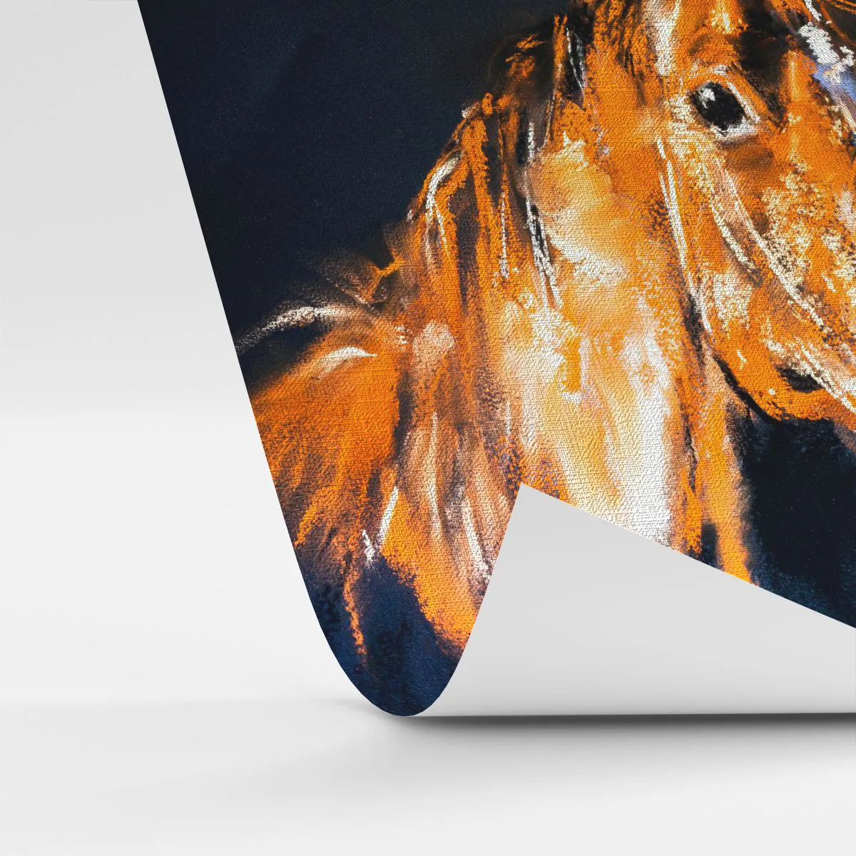 Fototapet Premium Canvas - Hvad så, skal du af sted? - Dyr, Hest, Hoppe - 100x70 cm