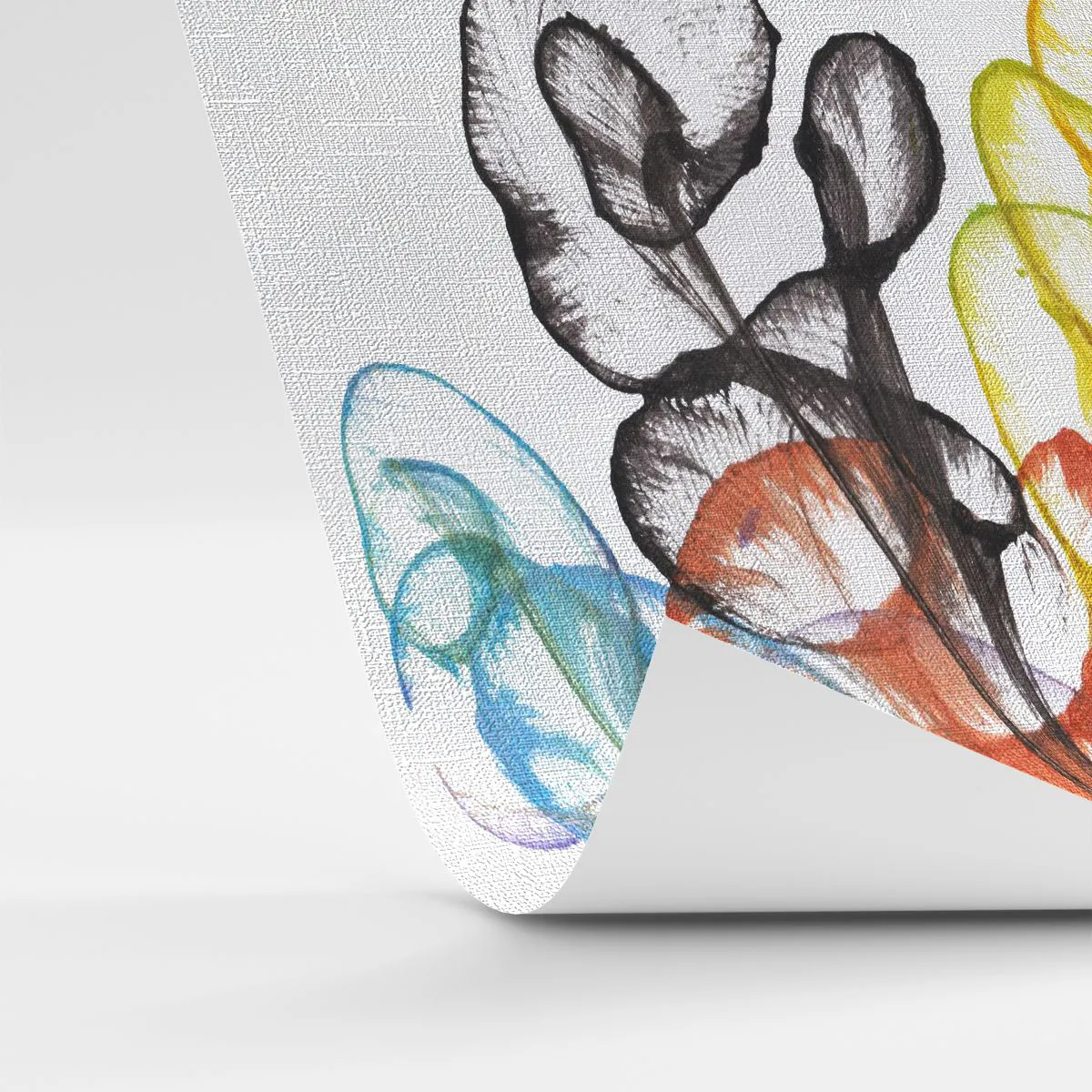 Tapet Premium Canvas - Flori cu suflete - Flori, Abstracția, Grafică - 100x70 cm