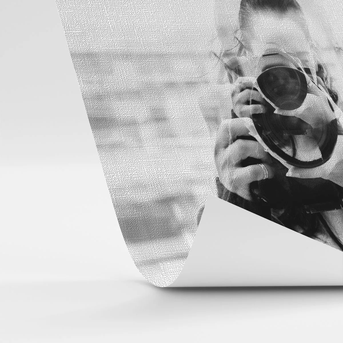 Photo Wallpaper Premium Canvas - Creator and the Creation - Abstraction, Photographer, Woman - 100x70 cm