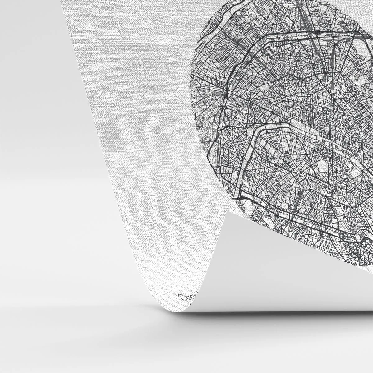 Fotótapéta Premium Canvas - Párizs anatómiája - Térkép, Párizs, Franciaország - 400x280 cm