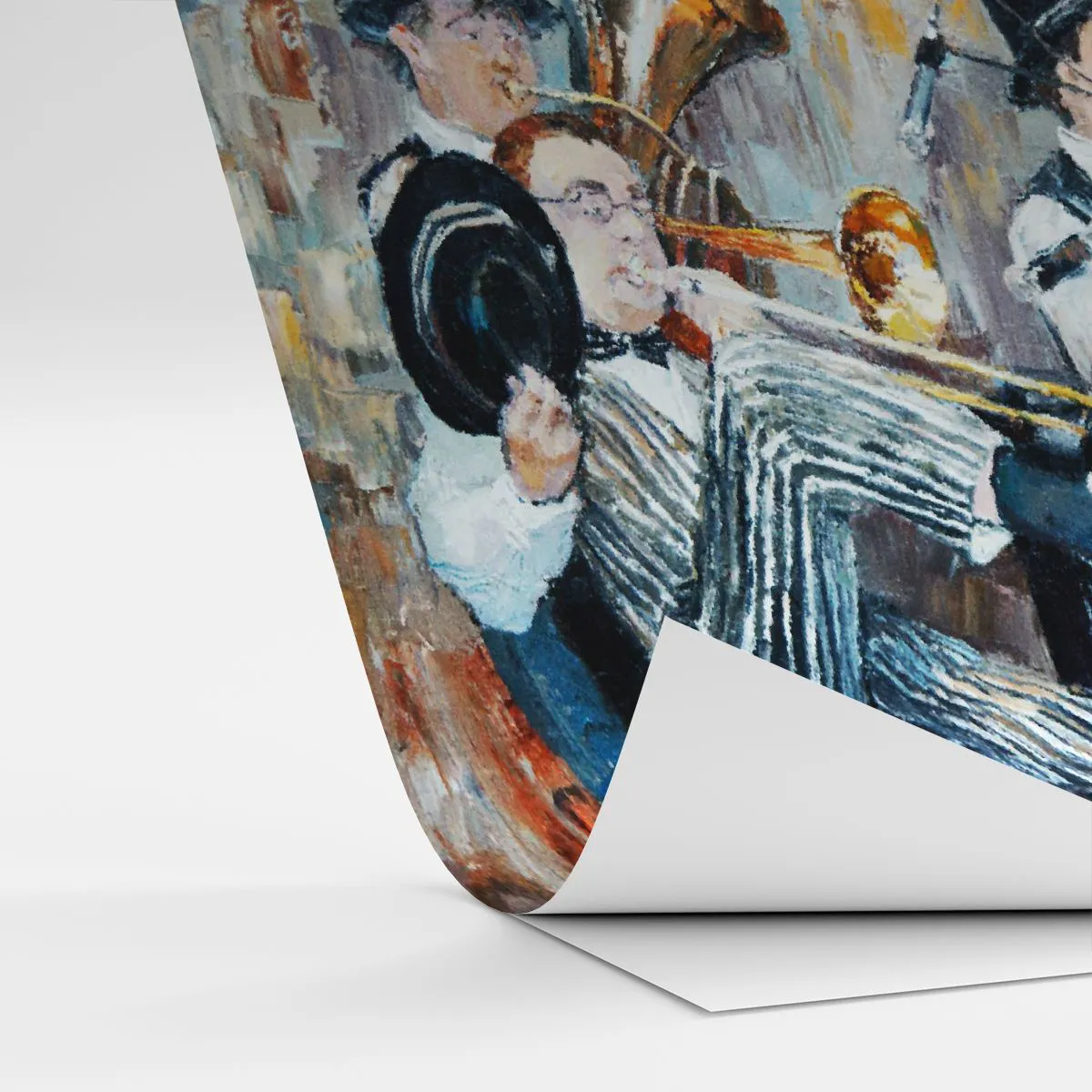 Maßgeschneiderte selbstklebende Fototapete Deluxe Sticker - Der ganze Jazz - Musik, Band, Musikinstrumente