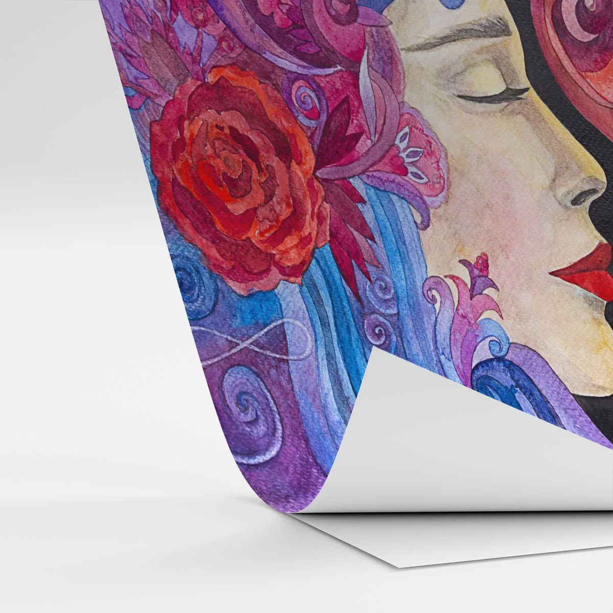 Tapet Autoadeziv Deluxe Sticker - Secesiunea mai trăiește - Femeie, Flori, Zeiţă - 100x70 cm