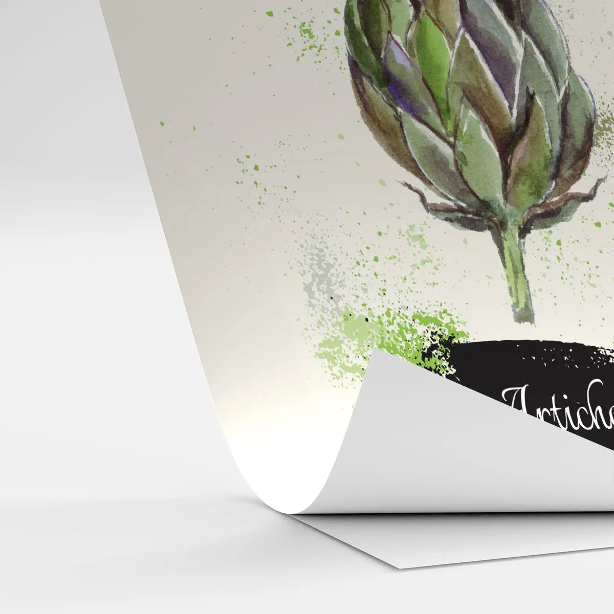 Öntapadós Fotótapéta Deluxe Sticker - Eviva zöldségek! - Articsóka, Konyha, Vízfestmény - 500x350 cm