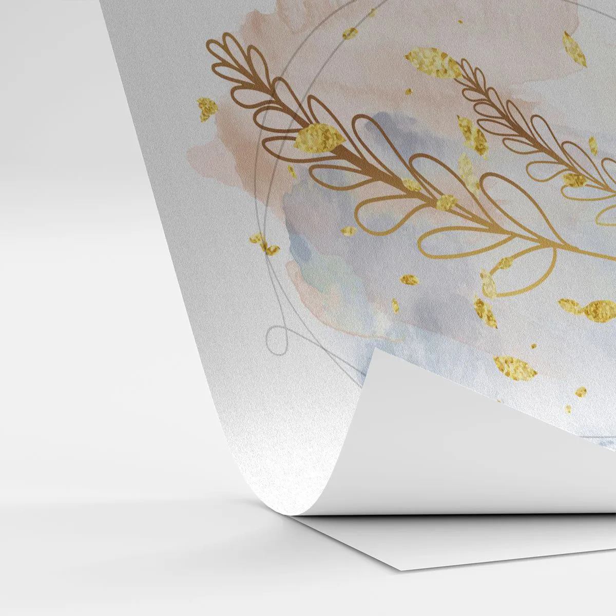 Selbstklebende Fototapete Deluxe Sticker - Goldenr Hauch - Hell, Minimalistisch, Modern - 500x350 cm