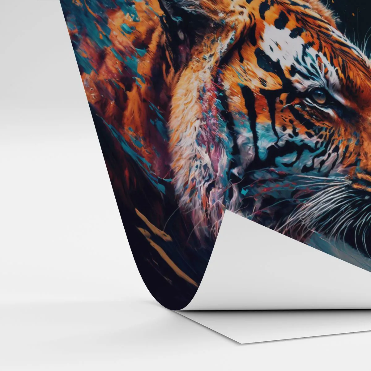 Tapet Autoadeziv Deluxe Sticker - Frumusețe sălbatică - Tigru, Colorat, Animal - 100x70 cm