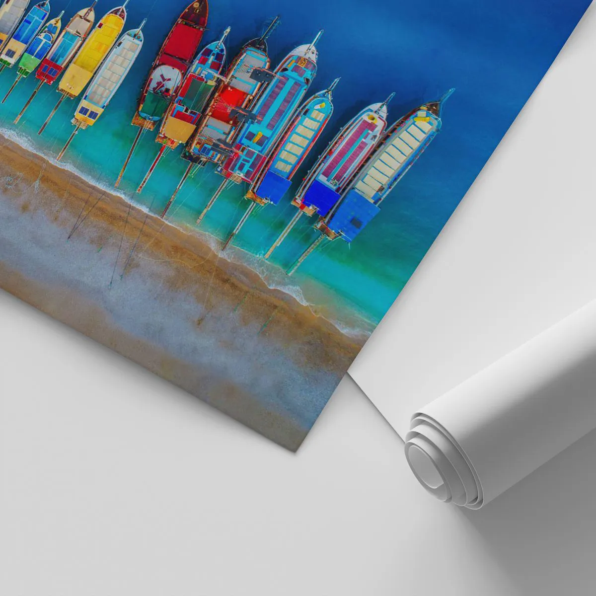 Fototapete Standard Eco - Aus der Vogelperspektive - Landschaft, Strand, Meer - 200x140 cm