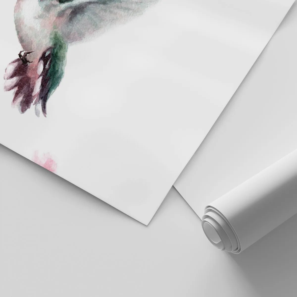 Papel de Parede Standard Eco - Preso em agitação - Beija Flor, Pássaro, Pedaço - 250x175 cm