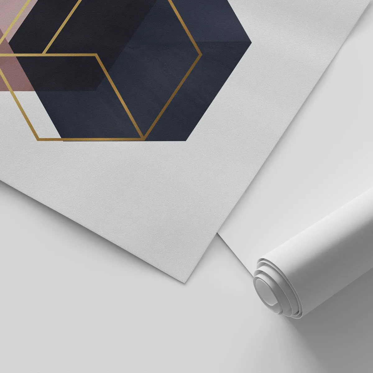 Papel de Parede Standard Eco - Uma composição moderna de cubos geométricos - 100x70cm - O poder da simplicidade - Decoração de parede moderna para a sala de estar e quarto ARTTOR