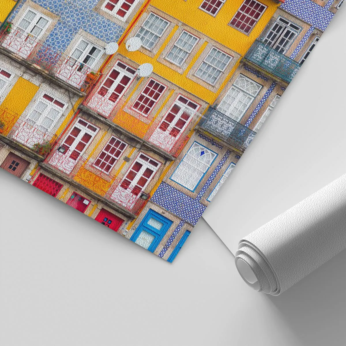 Fotótapéta Premium Sand - Az óváros színei - Város, Porto, Építészet - 250x175 cm