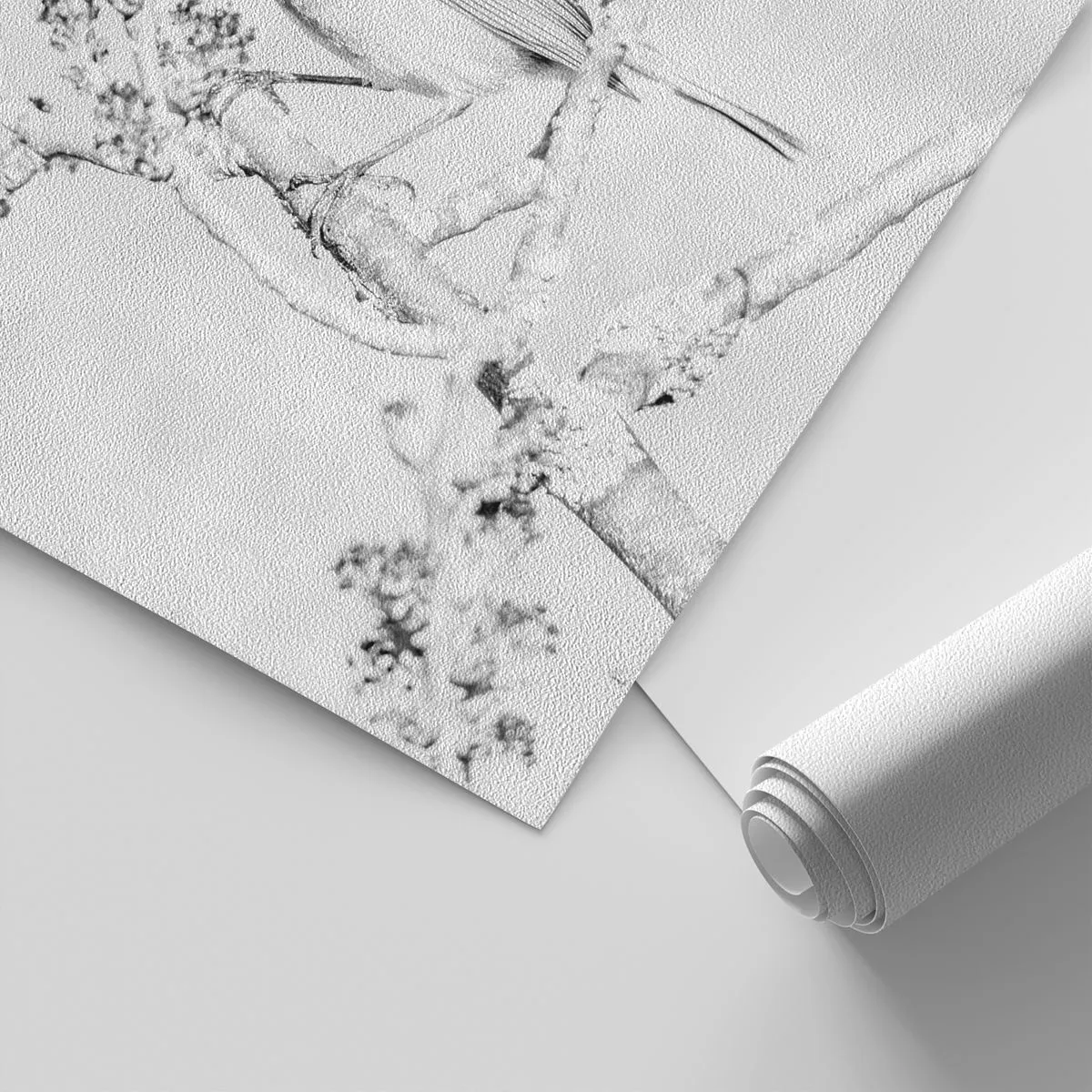 Photo Wallpaper Premium Sand - Winter Morning - Bright, Bird, Nature - 100x70 cm