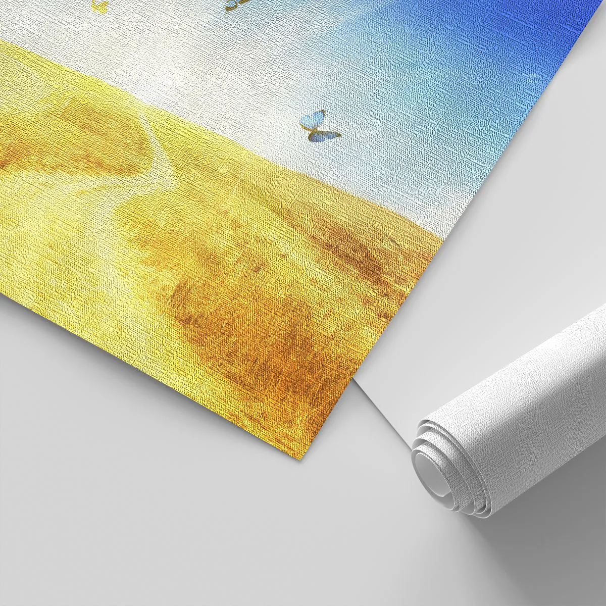 Maßgeschneiderte Fototapete Premium Canvas - Und wie kann man den Sommer nicht lieben? - Landschaft, Schmetterlinge, Natur
