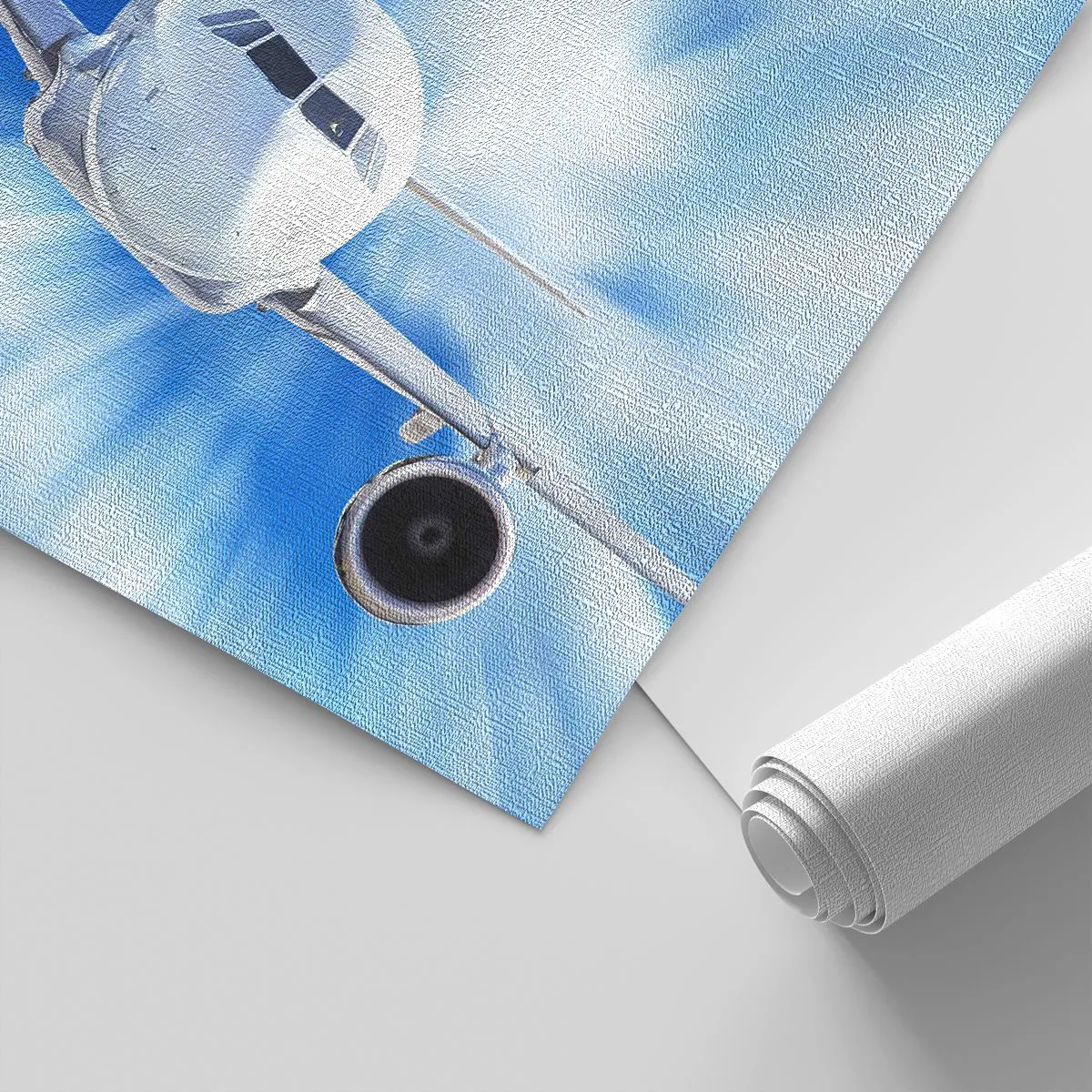 Tapet Premium Canvas - Mai repede decât vântul pe cer - Avion, Avioane, Călătorii - 500x350 cm