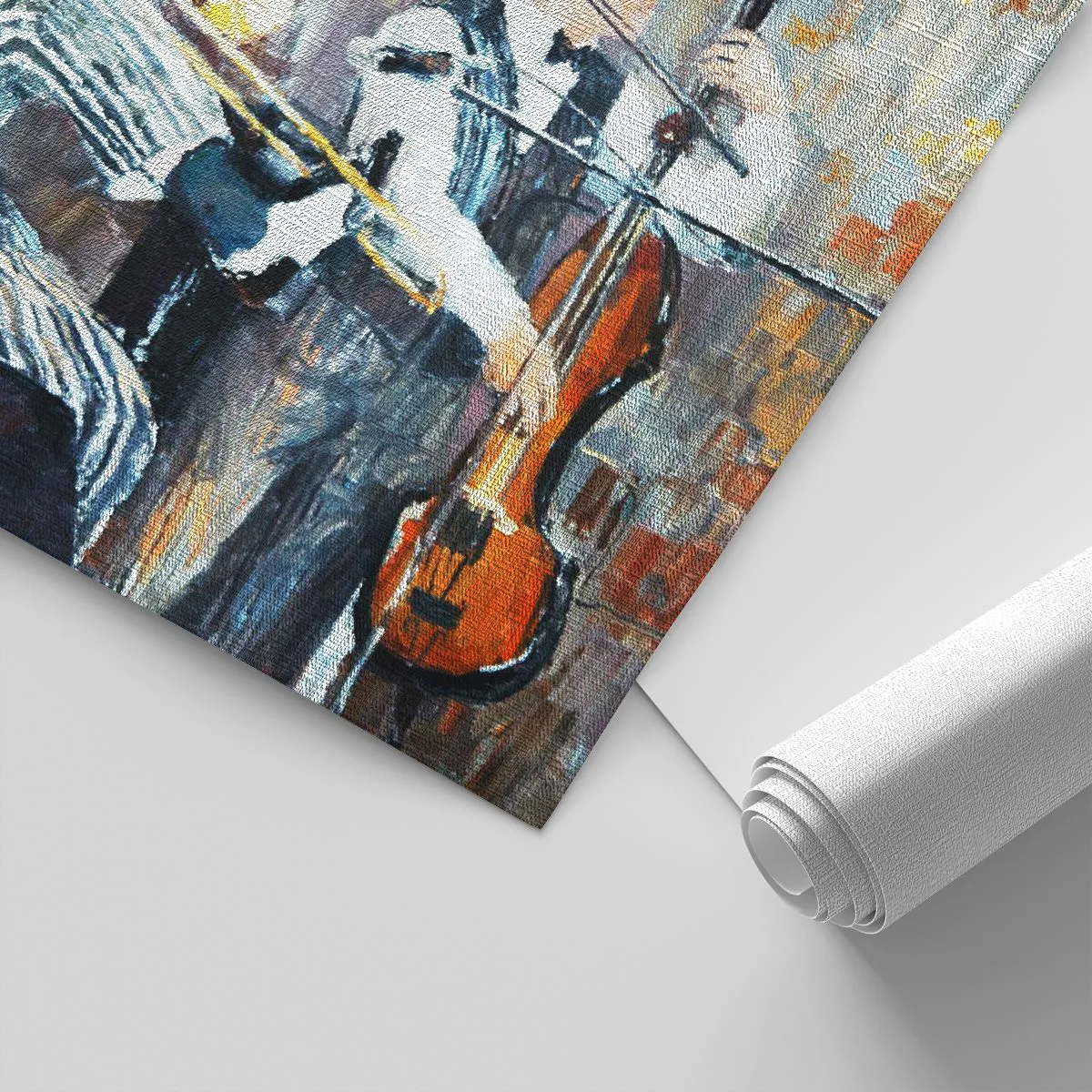 Maßgeschneiderte Fototapete Premium Canvas - Der ganze Jazz - Musik, Band, Musikinstrumente