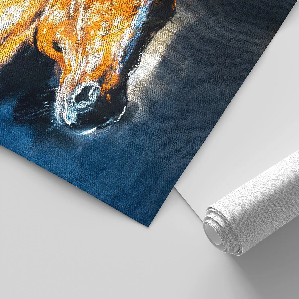 Fototapet Premium Canvas - Hvad så, skal du af sted? - Dyr, Hest, Hoppe - 100x70 cm