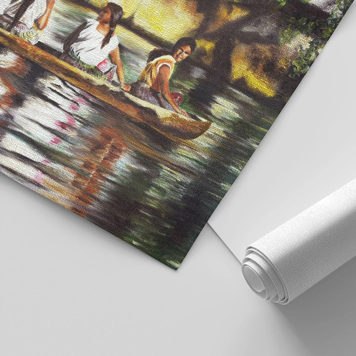 Fototapet på mål Premium Canvas - I et polynesisk paradis - Rejser, Landskab, flod