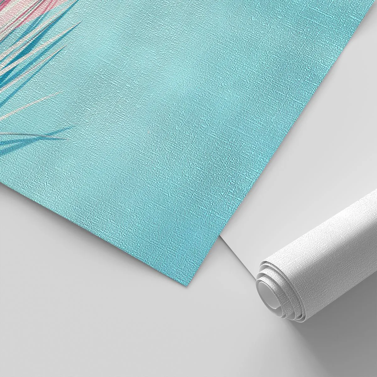 Custom Wallpaper Premium Canvas - Tropical impression - Palm Leaf, Abstraction, Graphics