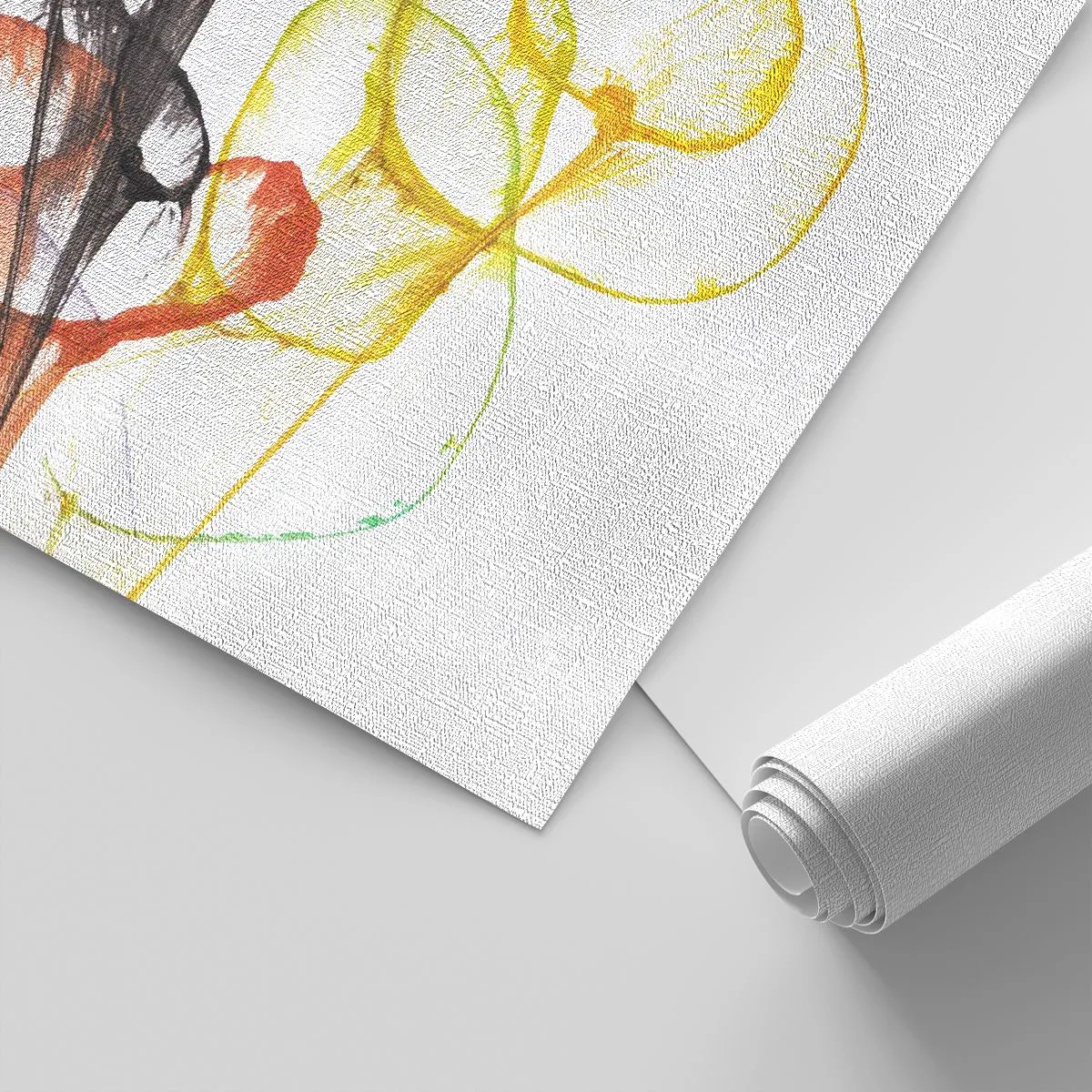 Tapet Premium Canvas - Flori cu suflete - Flori, Abstracția, Grafică - 100x70 cm