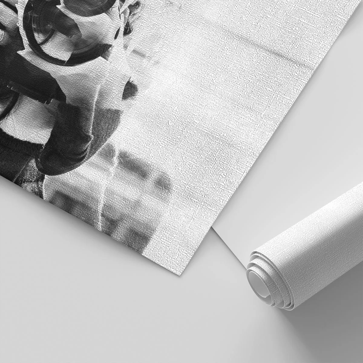 Photo Wallpaper Premium Canvas - Creator and the Creation - Abstraction, Photographer, Woman - 100x70 cm