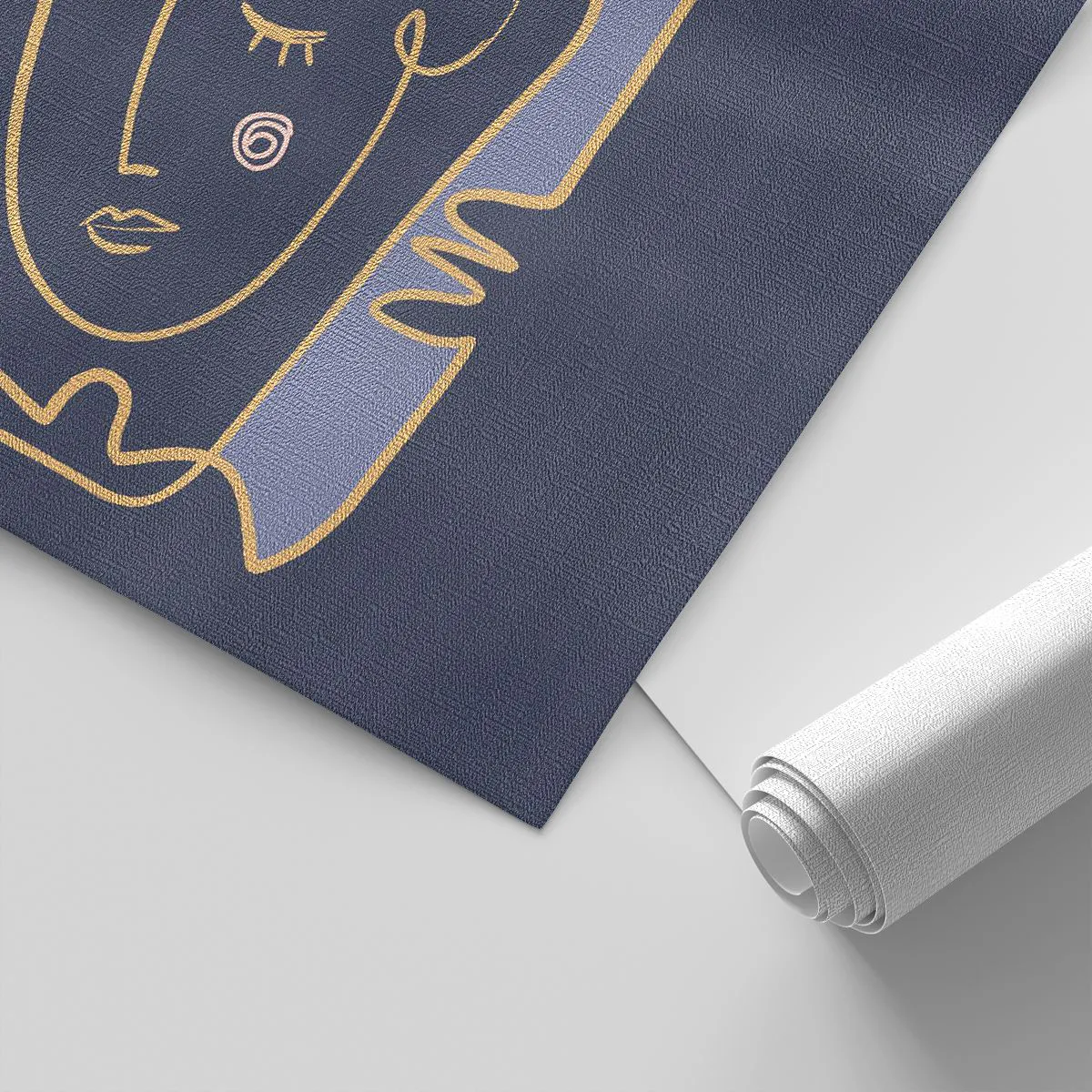 Fotobehang Premium Canvas - In nadenken - Portret, Gezicht, Deel - 500x350 cm