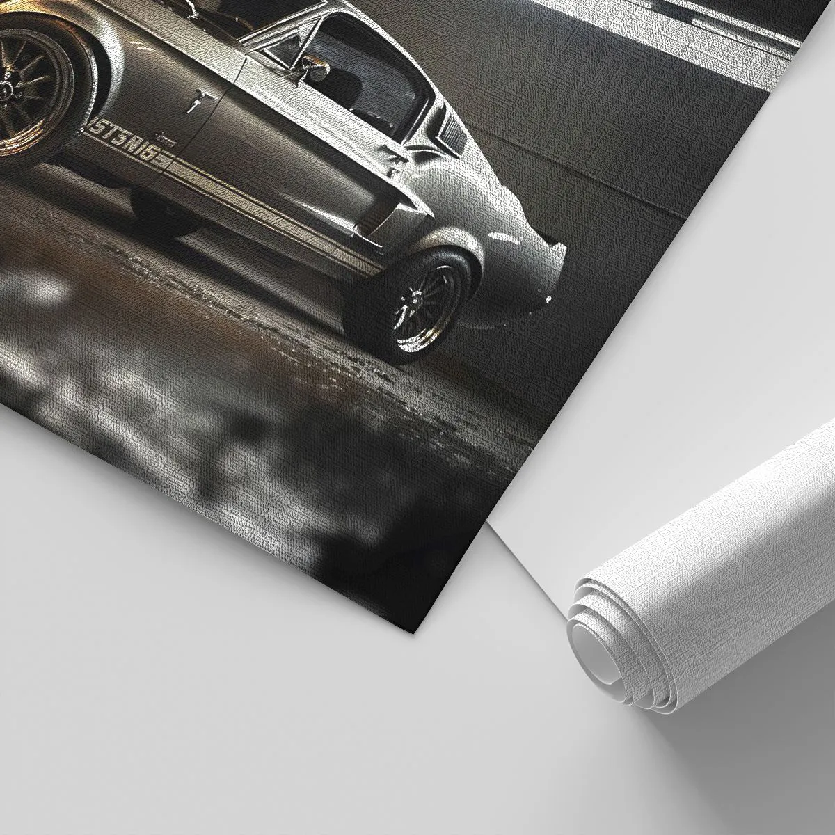 Fototapet Premium Canvas - Tillbaka till det förflutna - Sportbil, Retro, Klassisk - 100x70 cm