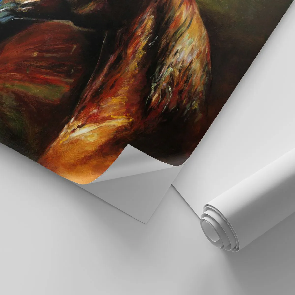 Papier Peint Autocollant Deluxe Sticker - Deux fois plus gracieux - Animaux, Les chevaux, Nature - 100x70 cm