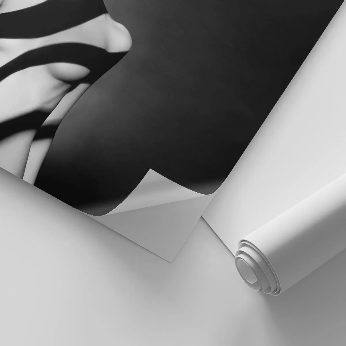 Fotomurali Autoadesivo Deluxe Sticker - Luci e ombre - Donna, Corpo, Pezzo - 450x315 cm