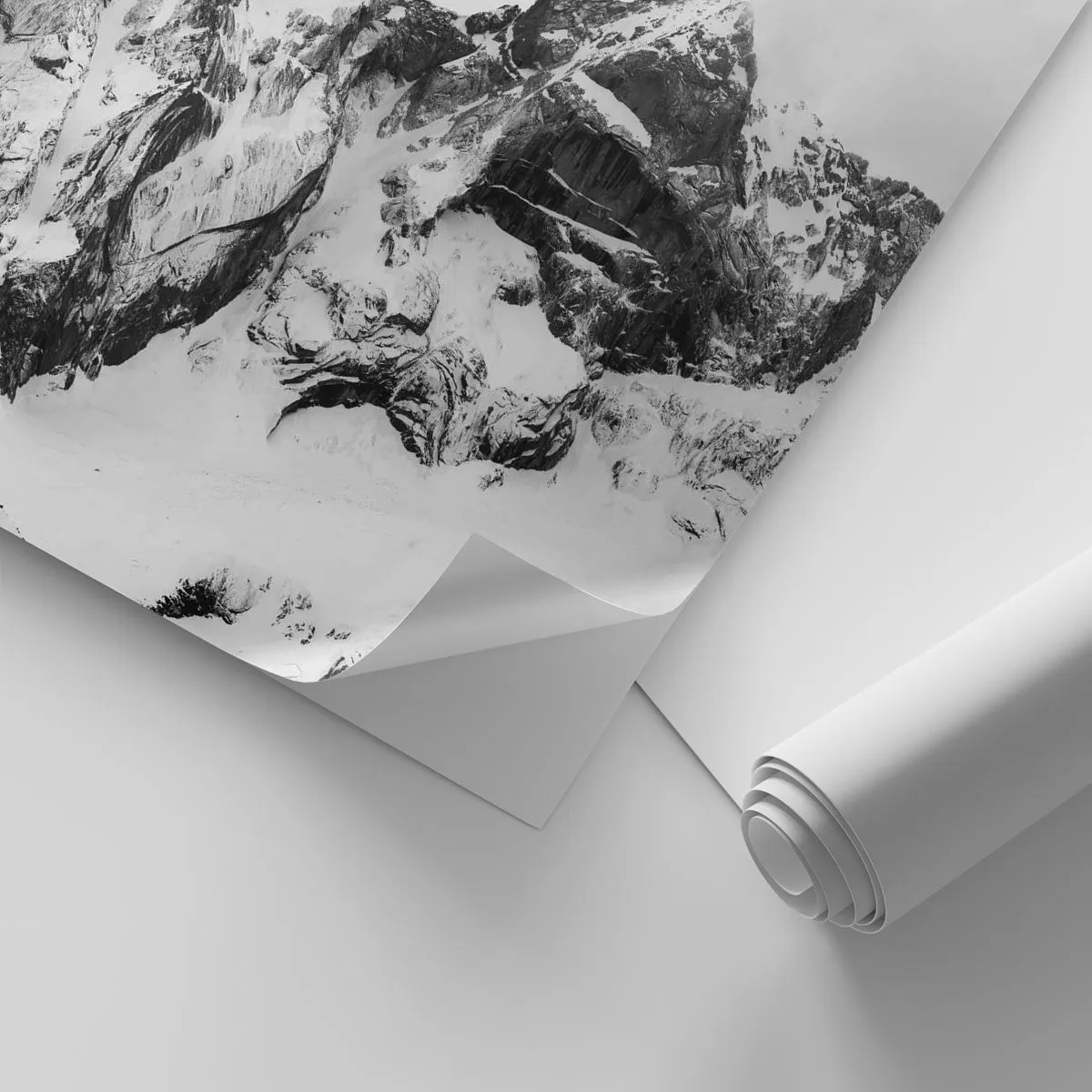 Tapet Autoadeziv Deluxe Sticker - Amenințarea crestei de granit - Peisaj, Munţi, Alpi - 100x70 cm