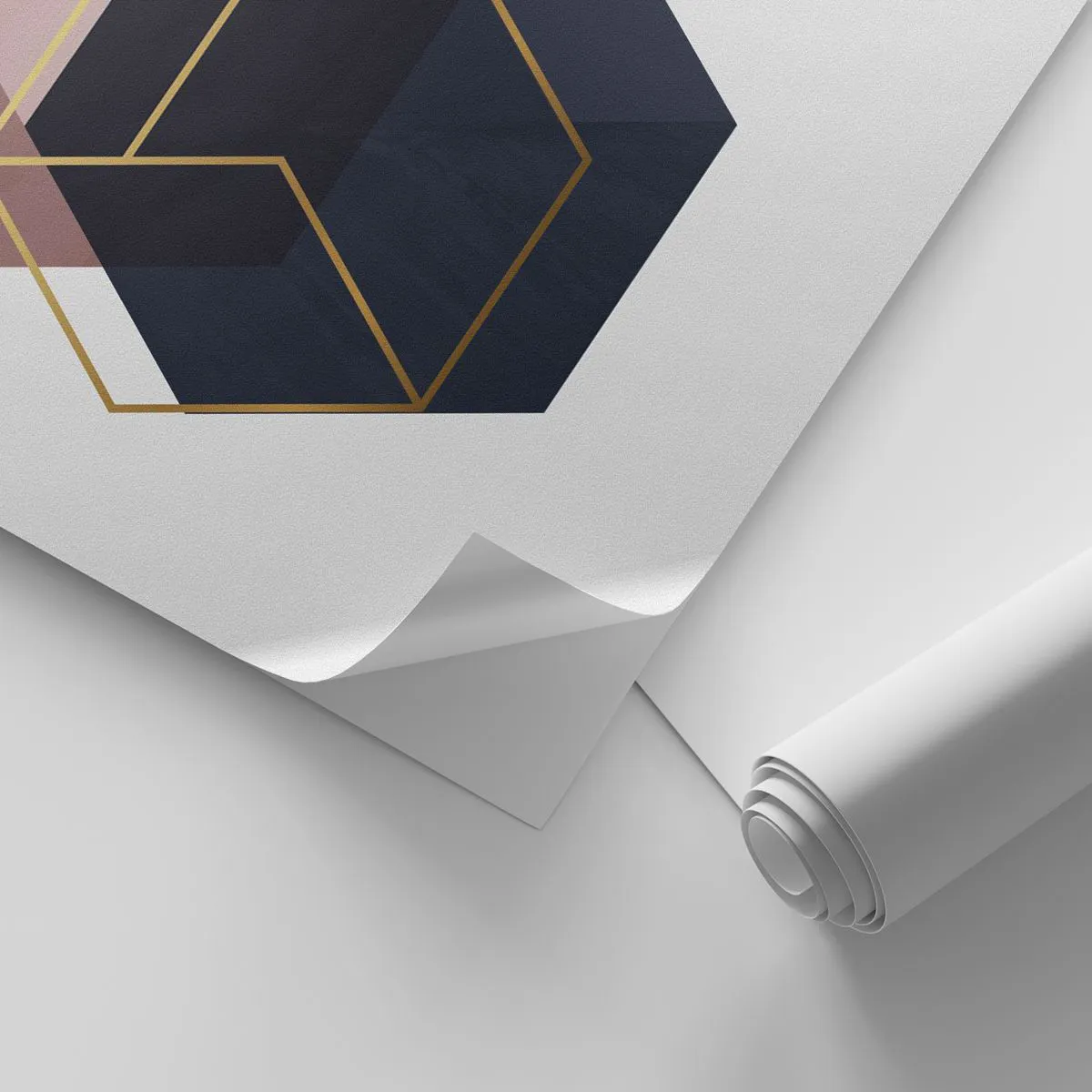 Fototapetă personalizată Autocolant Deluxe Sticker - Puterea simplității - Abstracția, Bucată, Hexagen