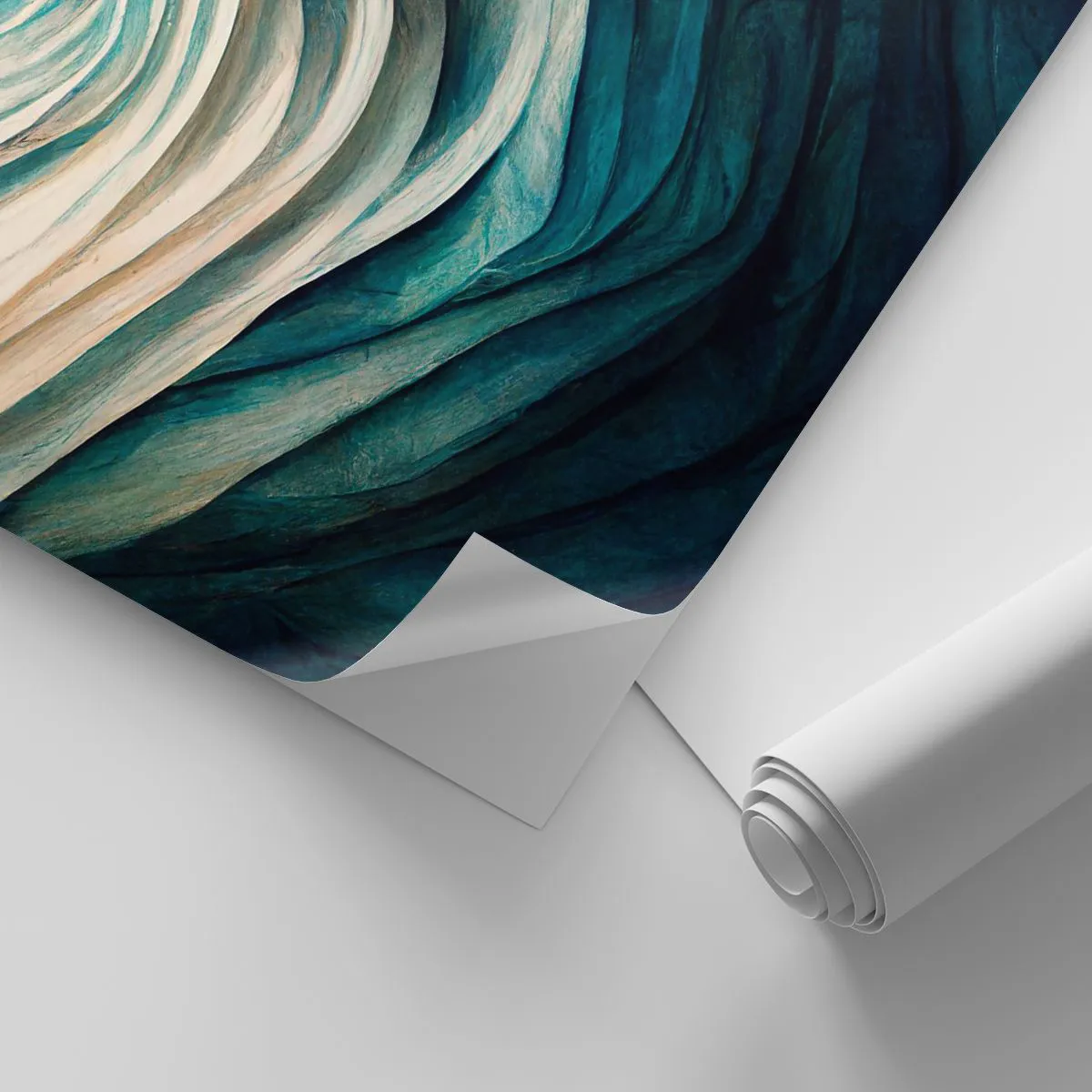 Fotomural Autadhesivo Deluxe Sticker - Azul insaciable - Pedazo, 3D, Abstracción - 300x210 cm