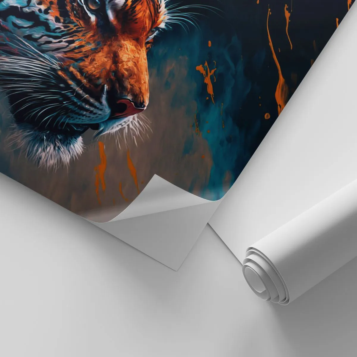 Tapet Autoadeziv Deluxe Sticker - Frumusețe sălbatică - Tigru, Colorat, Animal - 100x70 cm