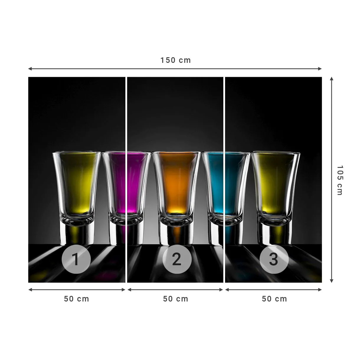 Fotótapéta Premium Canvas - Az öröm színei - Gasztronómia, Italok, Szemüveg - 150x105 cm