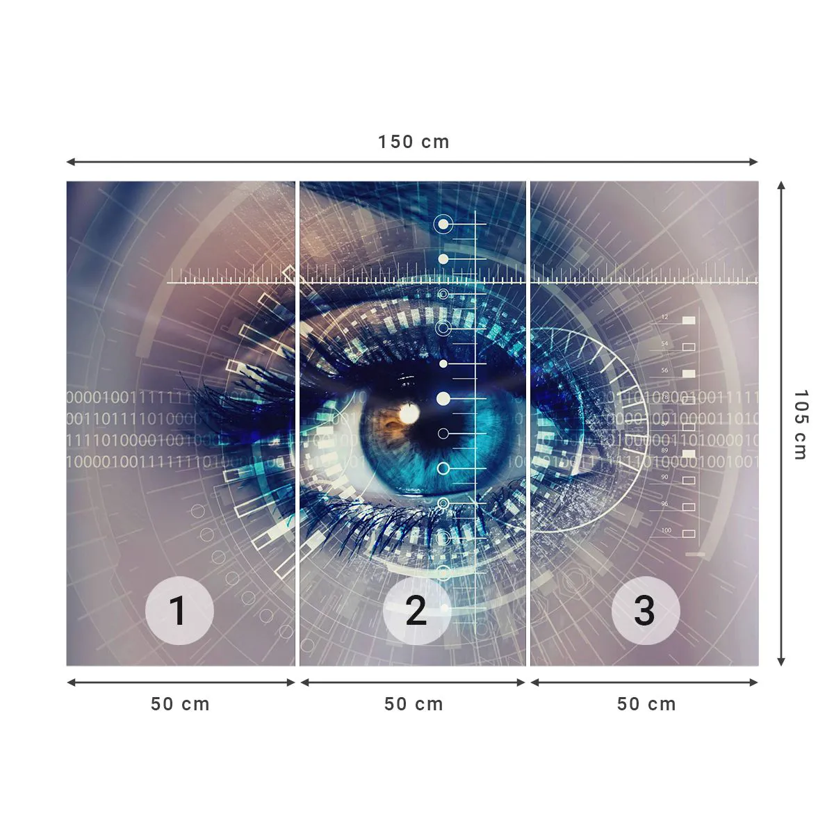 Fotobehang Premium Sand - Je denkt dat je me kent - Abstractie, Oog, Grafisch - 150x105 cm