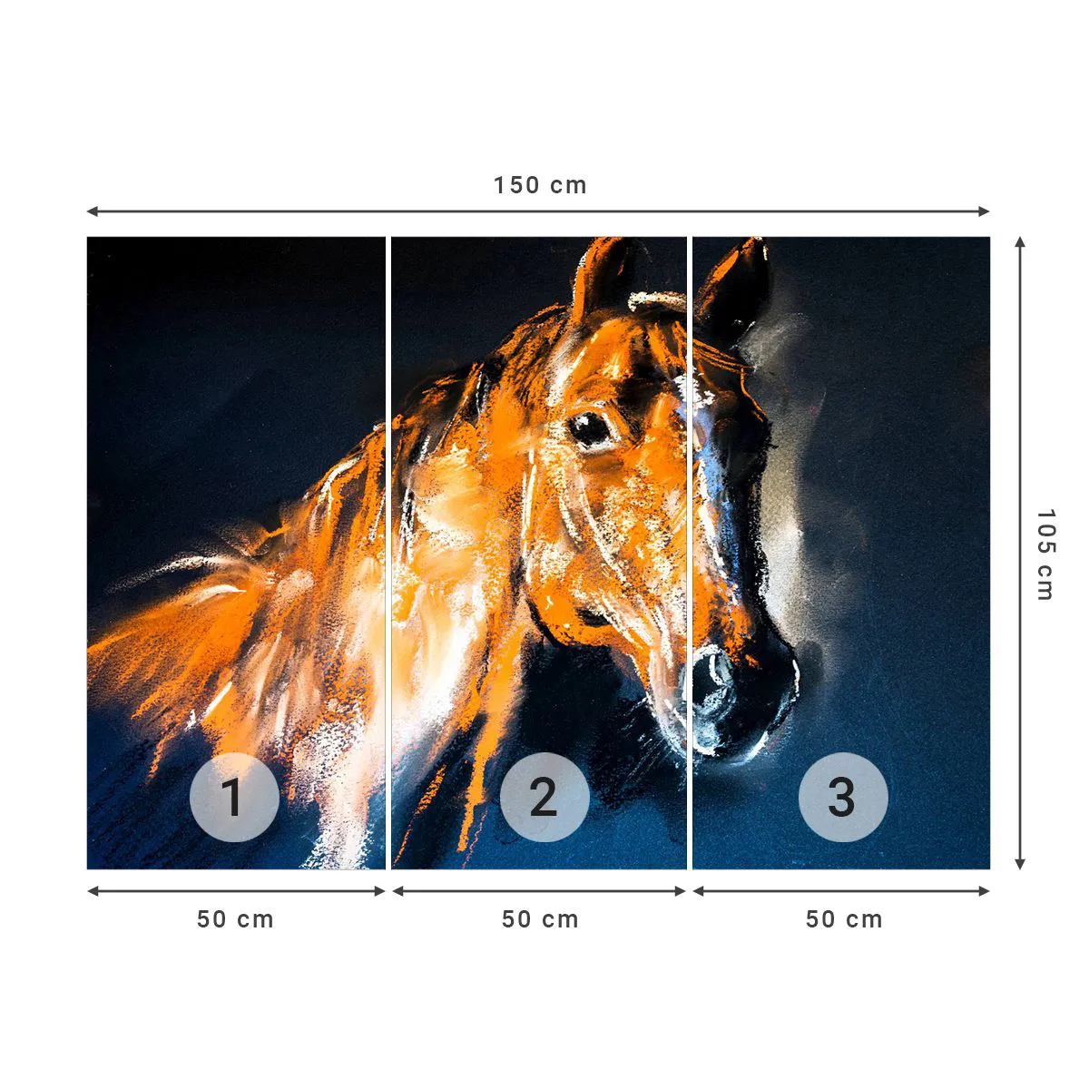 Tapet Premium Sand - Și ce, te duci? - Animale, Cal, Mare - 150x105 cm