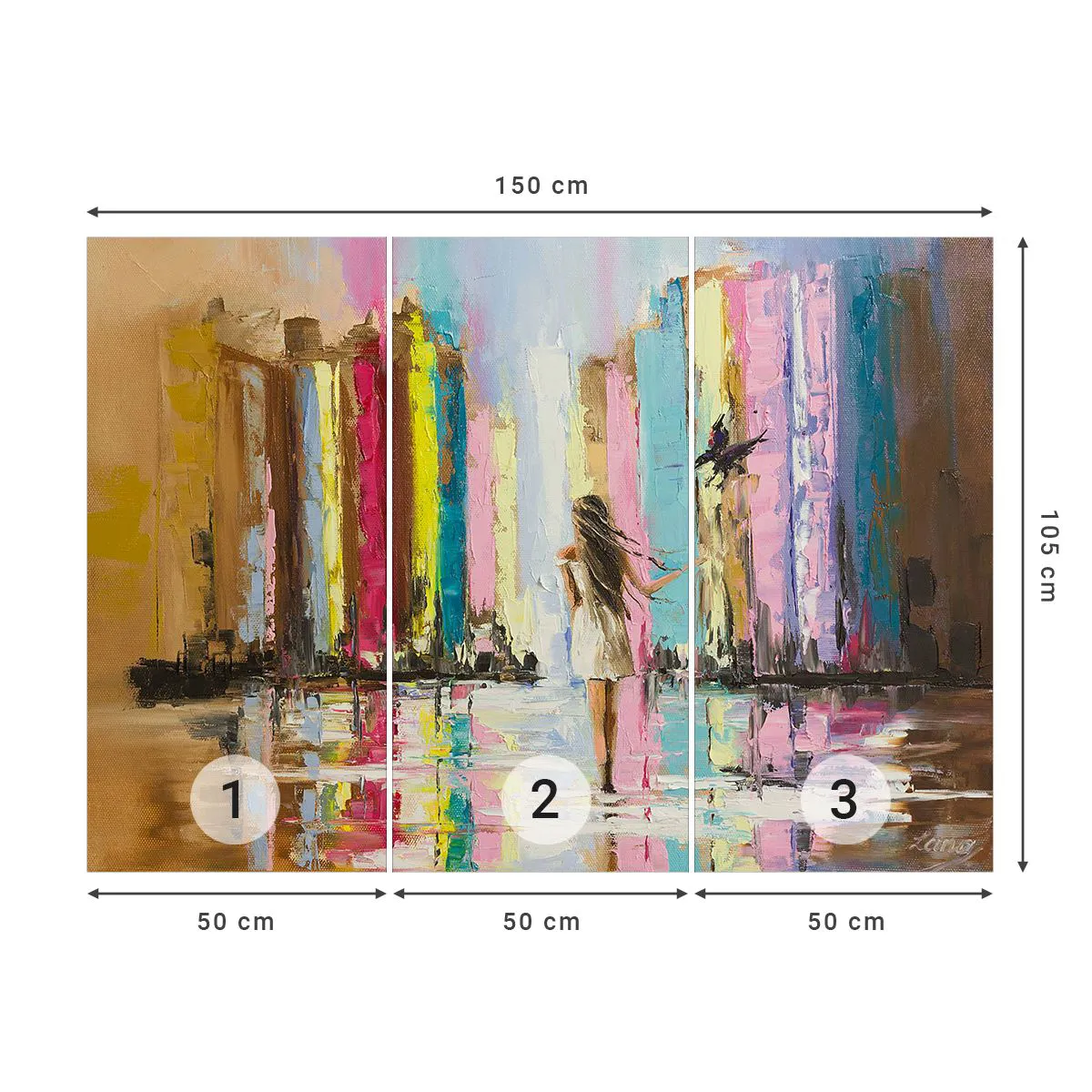 Fototapete Standard Eco - Folge mir - Abstraktion, Mädchen, Frau - 150x105 cm