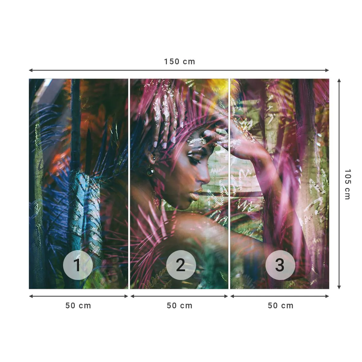 Fototapeta Standard Eco - Matka Natura w dżungli - Kobieta, Afryka, Afryka - 150x105 cm