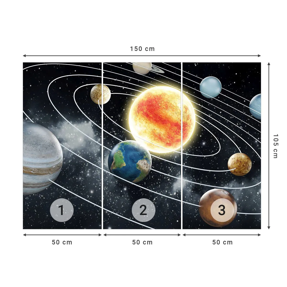 Photo Wallpaper Premium Canvas - Space Dance - Cosmos, Galaxy, Solar system - 150x105 cm