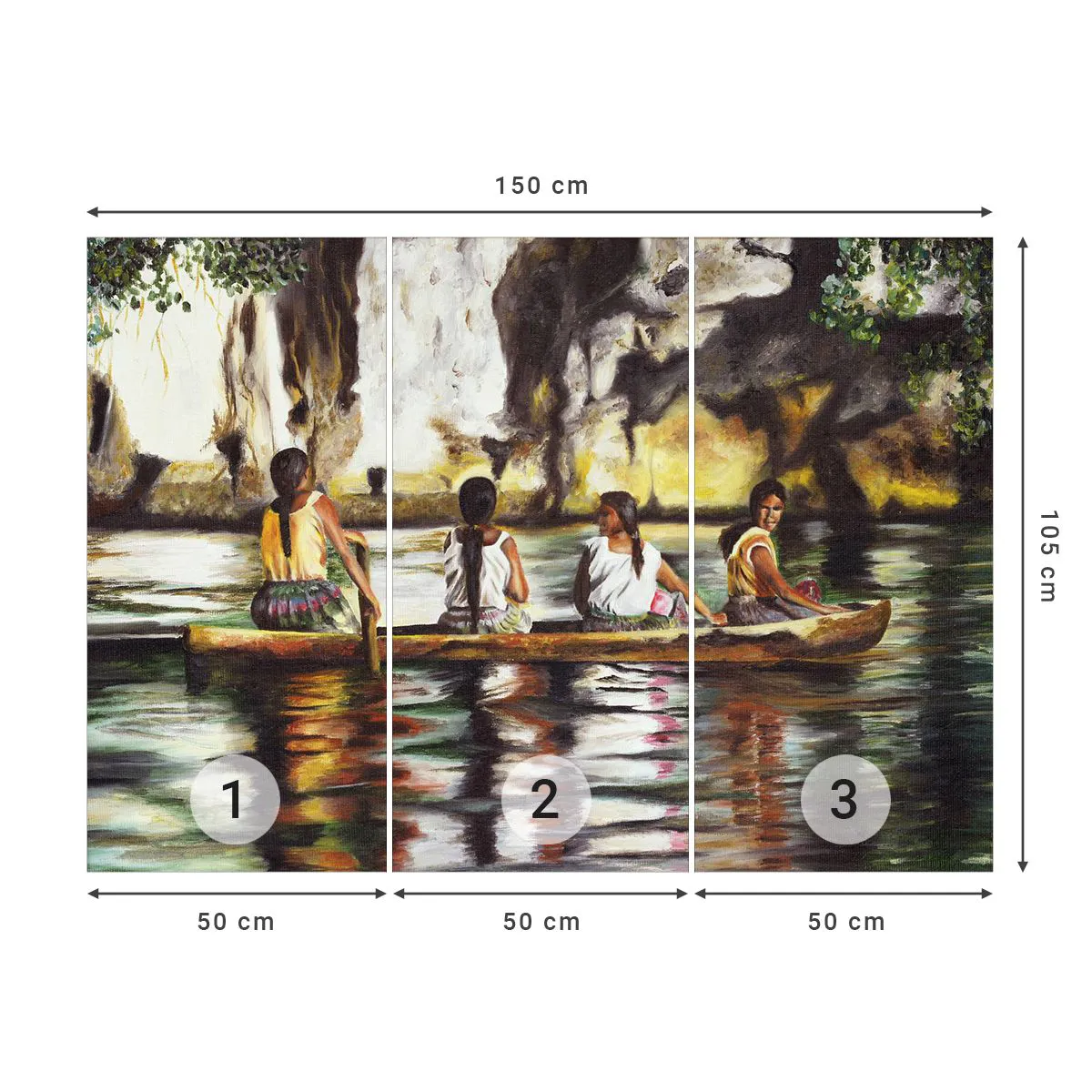 Papier Peint Photo Standard Eco - Dans un paradis polynésien - Voyages, Paysage, Rivière - 150x105 cm