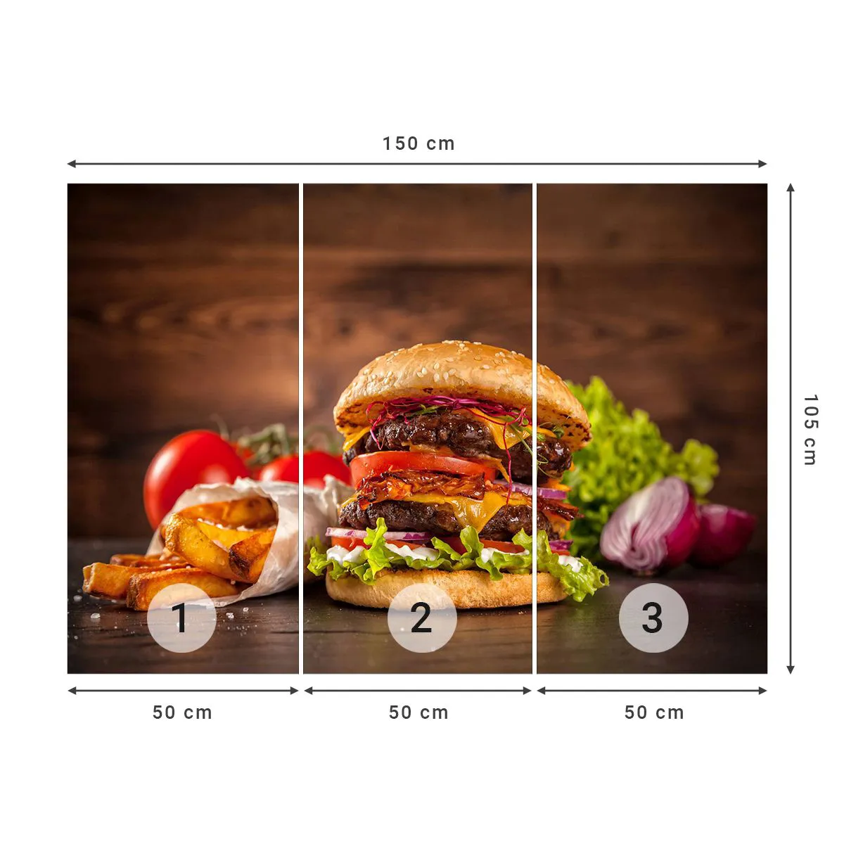Fototapeta Standard Eco - Zakazany owoc - Gastronomia, Hamburger, Burger - 150x105 cm