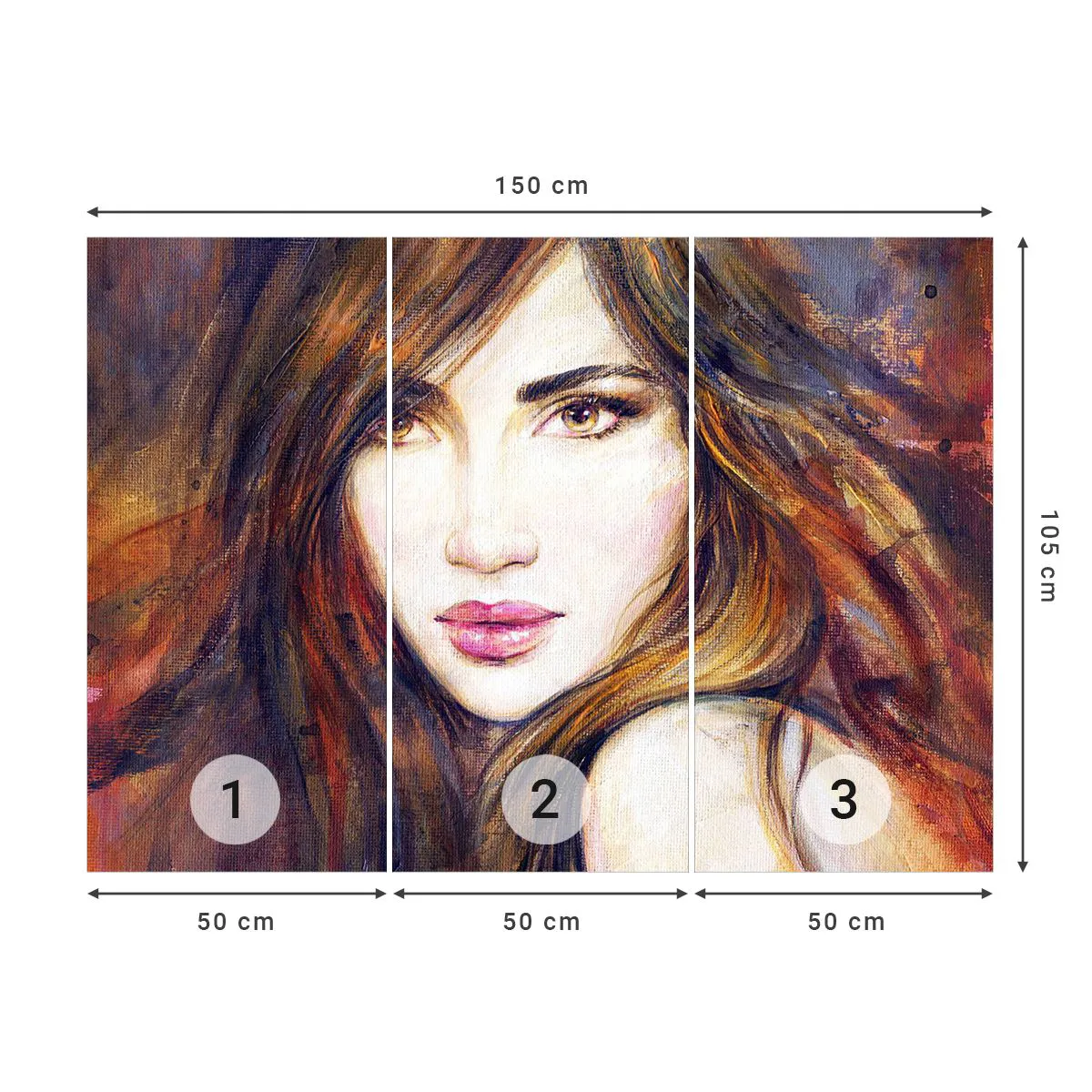 Tapet Autoadeziv Deluxe Sticker - Un bănuț pentru gândurile tale - Chipul de femeie, Portretul unei femei, Păr - 150x105 cm