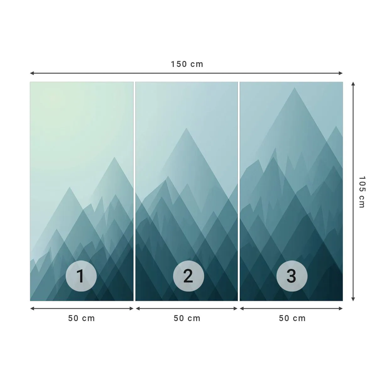 Tapet Standard Eco - Mare, mai mare, cea mai mare - Munţi, Abstracția, Bucată - 150x105 cm