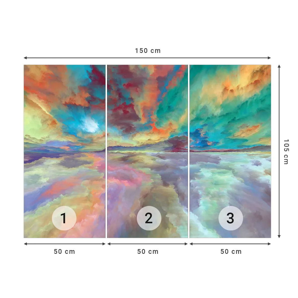 Fototapeta Premium Sand - Dvě nebe - Abstrakce, Kus, Surrealismus - 150x105 cm