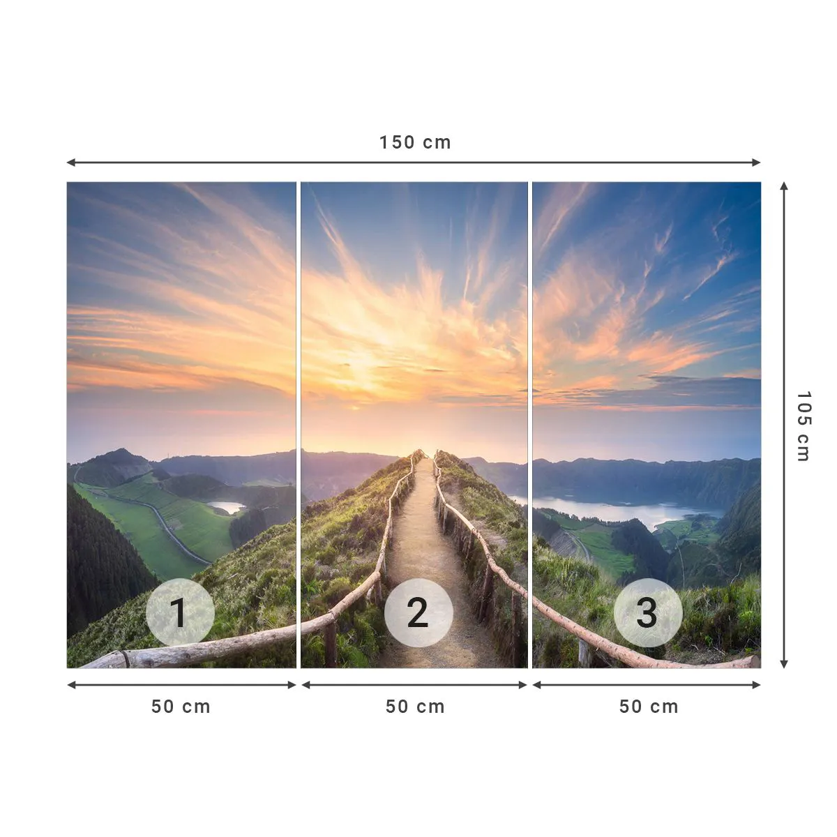 Fotótapéta Premium Canvas - Közel az éghez - Hegyi táj, Természet, Napnyugta - 150x105 cm